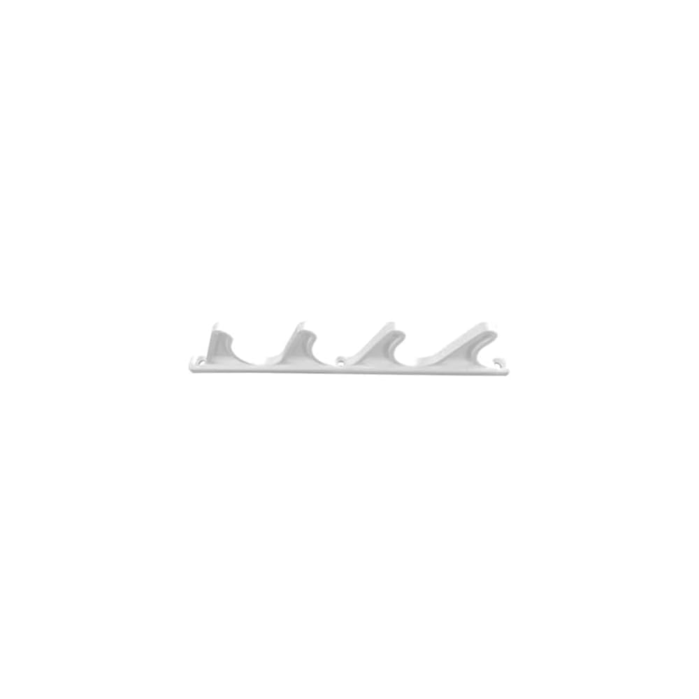 KOMORAX 4 pcs 4 Position Nylon Adjustment Brackets for Patio Outdoor Lawn Yard Furniture or Chaise Lounges, Replacement, Back Support, Back-Height Multi Position Adjuster 9 1/2" L x 1/2" W (White)