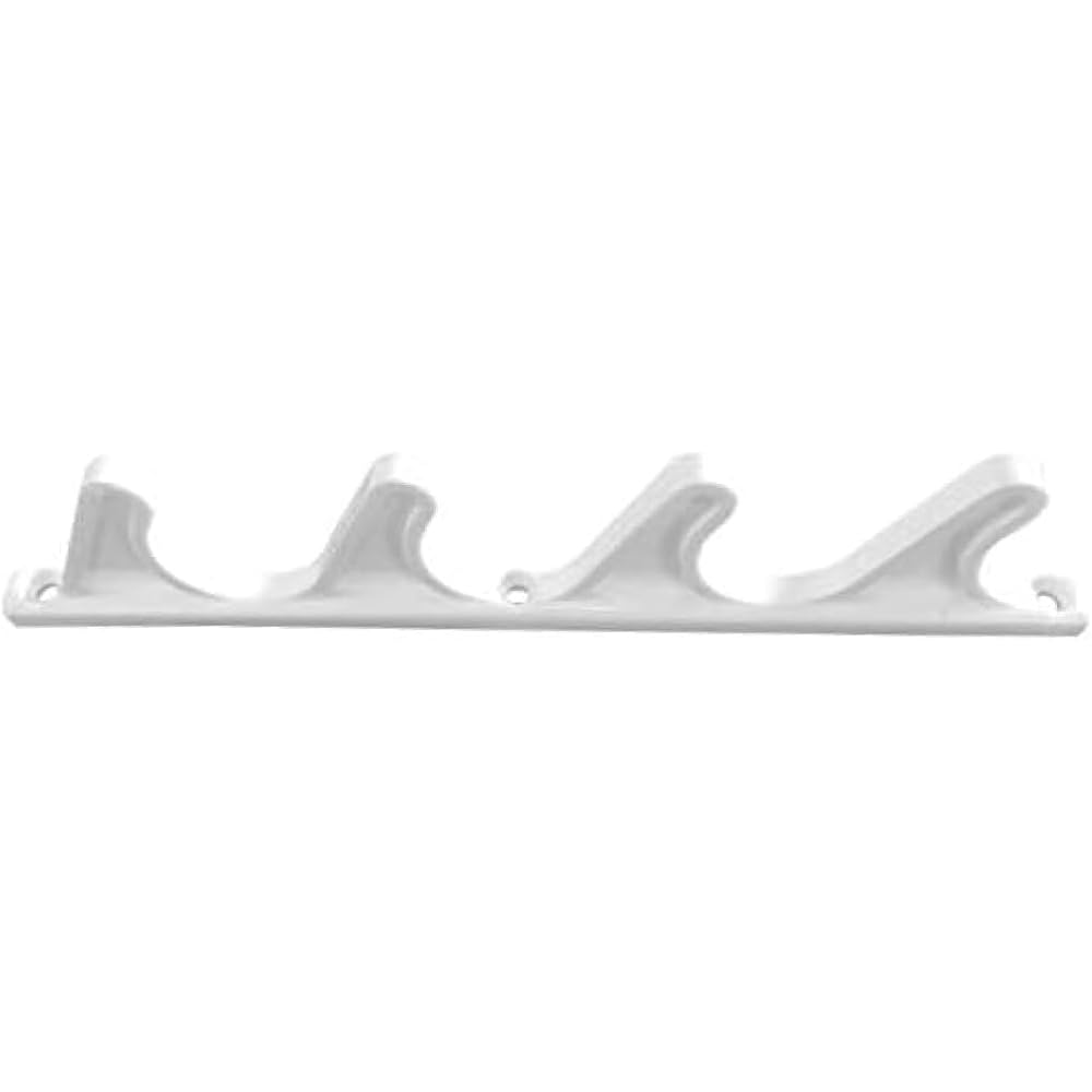 KOMORAX 4 pcs 4 Position Nylon Adjustment Brackets for Patio Outdoor Lawn Yard Furniture or Chaise Lounges, Replacement, Back Support, Back-Height Multi Position Adjuster 9 1/2" L x 1/2" W (White)