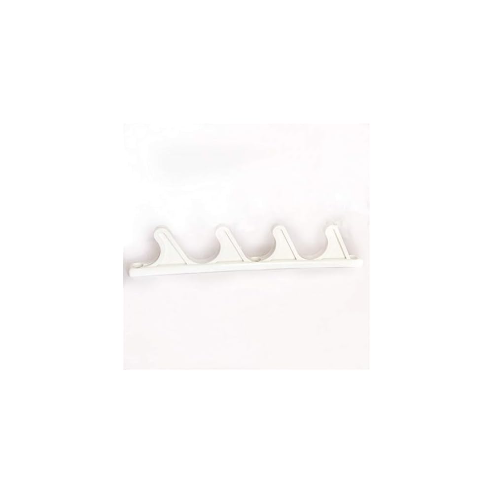 KOMORAX 4 pcs 4 Position Nylon Adjustment Brackets for Patio Outdoor Lawn Yard Furniture or Chaise Lounges, Replacement, Back Support, Back-Height Multi Position Adjuster 9 1/2" L x 1/2" W (White)