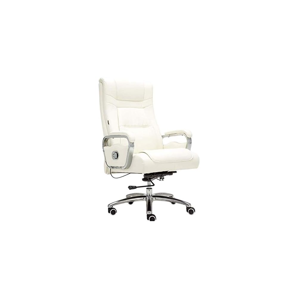 Multifunctional Boss Chair Swivel Chair High-Grade Business Chair Home Office Office Chair Ergonomic Design Lift Chair Swivel Racing Chair (Color : White Size : 84x48x59cm)