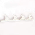 KOMORAX 4 pcs 4 Position Nylon Adjustment Brackets for Patio Outdoor Lawn Yard Furniture or Chaise Lounges, Replacement, Back Support, Back-Height Multi Position Adjuster 9 1/2" L x 1/2" W (White)